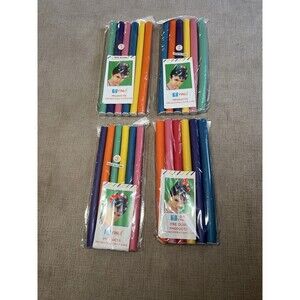 Lot (4) Yinli Iyke Olive Flexible Hair Curlers Professional Salon Rollers New